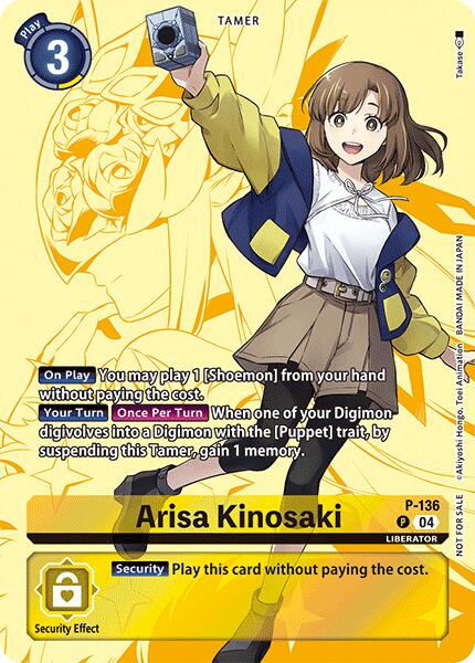 Arisa Kinosaki [P-136] (Digimon Liberator D-Storage Set) [Promotional Cards]