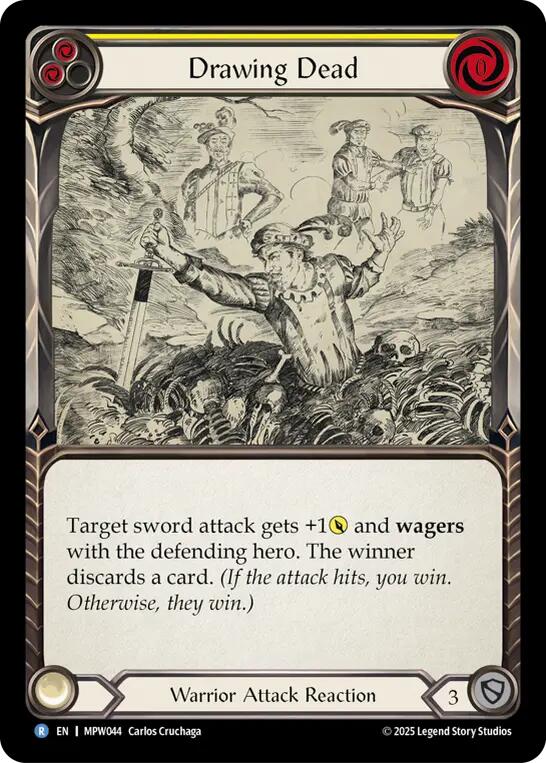 Drawing Dead (Yellow) [MPW044] (Mastery Pack Warrior)  Rainbow Foil