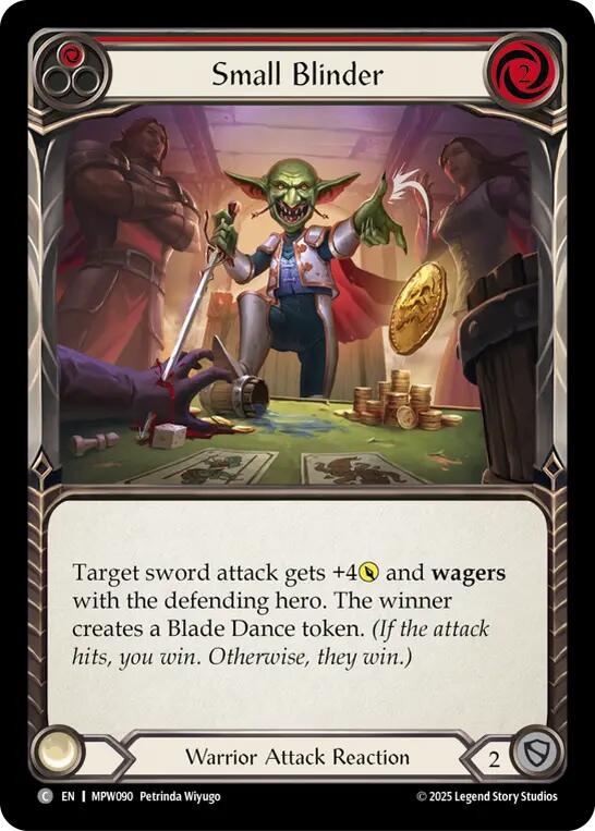 Small Blinder (Red) [MPW090] (Mastery Pack Warrior)  Rainbow Foil