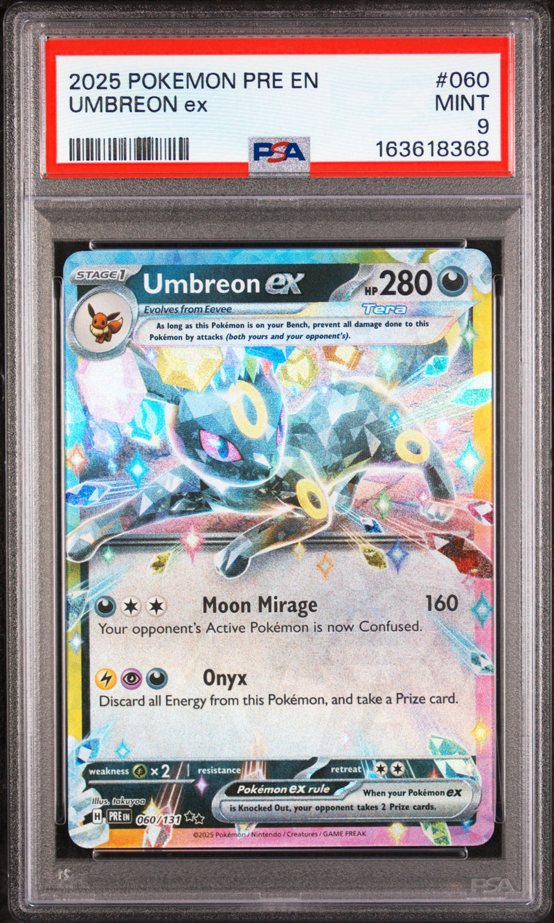 PSA MINT 9 Umbreon Ex (060/131) [Pre En-Prismatic Evolutions] - 163618368