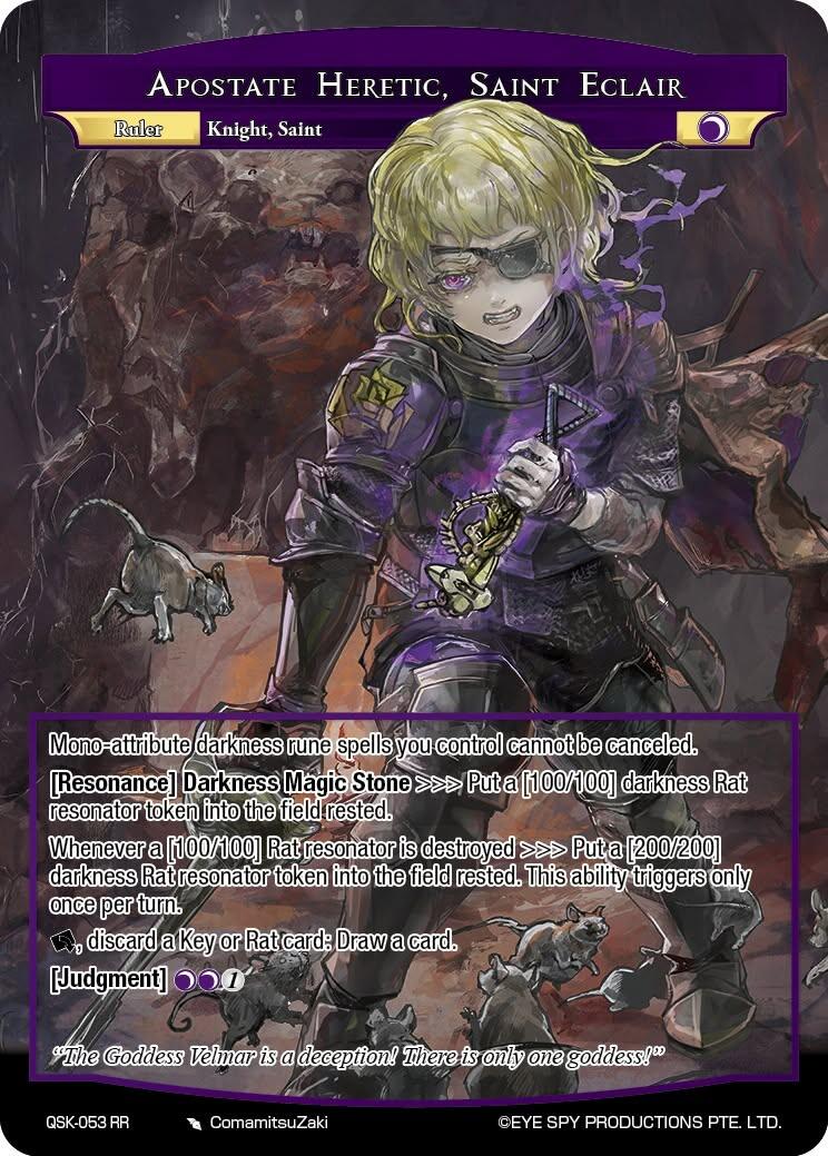 Apostate Heretic, Saint Eclair // Saint Eclair, Acolyte of the Rat Goddess (QSK-053 JR) [The Quest of the Seven Keys]