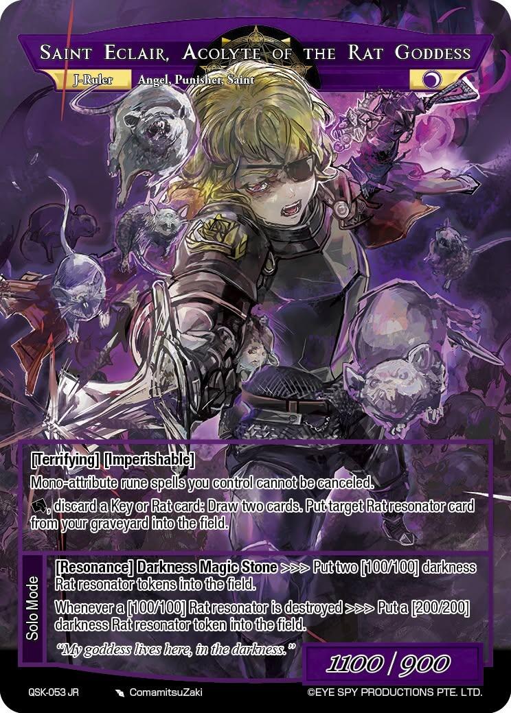 Apostate Heretic, Saint Eclair // Saint Eclair, Acolyte of the Rat Goddess (QSK-053 JR) [The Quest of the Seven Keys]