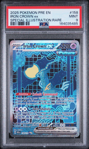 PSA MINT 9 Iron Crown Ex (158) [Pre En-Prismatic Evolutions] - 164035485