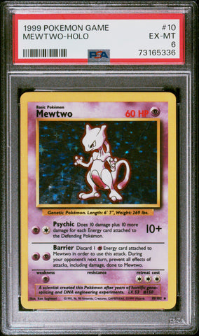 PSA EX-MT 6 Mewtwo-Holo (10/102) [Game] - 73165336