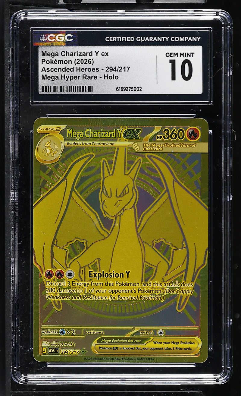 CGC GEM MINT 10 Mega Charizard Y ex (294/217) [Ascended Heroes] - 6169275002