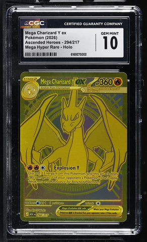CGC GEM MINT 10 Mega Charizard Y ex (294/217) [Ascended Heroes] - 6169275002