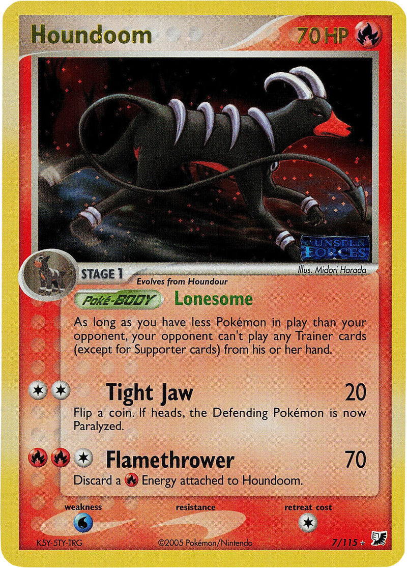 houndoom pokemon card TCG: EX Battle Deck - your turn ends HOUNDOOM-HOLO | 2010 POKEMON HEARTGOLD