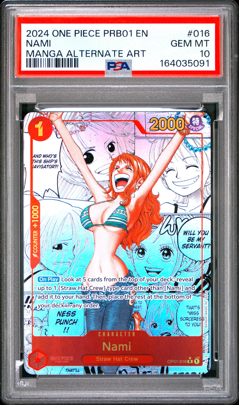 PSA GEM MT 10 Nami [Prb01-Premium Booster -The Best-] - 164035091