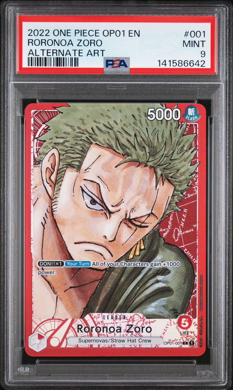 PSA MINT 9 Roronoa Zoro [Op01-Romance Dawn] - 141586642