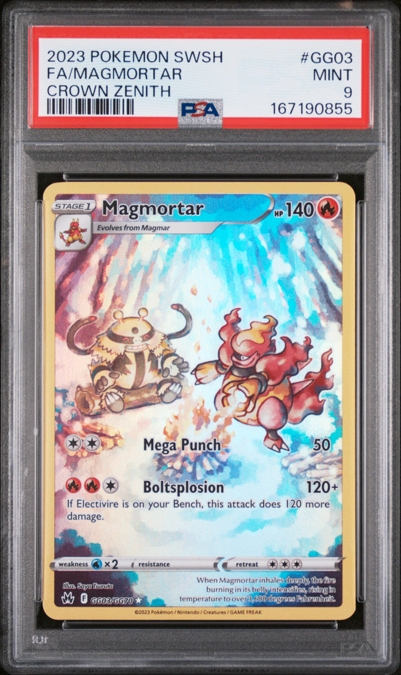 PSA MINT 9 Magmortar (GG03/GG70) [Sword And Shield Crown Zenith] - 167190855