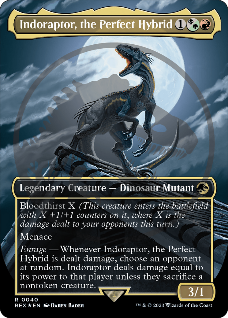 Indoraptor, the Perfect Hybrid (Emblem) (Borderless) [Jurassic World C