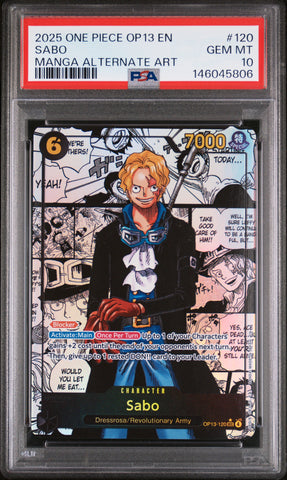 PSA GEM MT 10 Sabo [Op13-Carrying On His Will] - 146045806