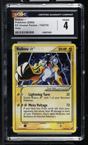 CGC 4 Raikou ☆ (114/115) [EX Unseen Forces] - 6169275016