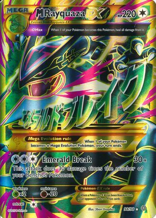 rayquaza ex pokemon card value M Rayquaza EX (98/98) (Jumbo Card) [XY: Ancient Origins]