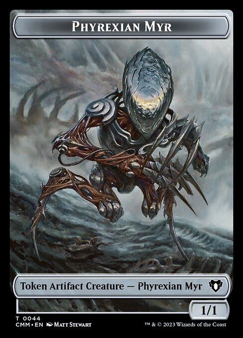 Bird // Phyrexian Myr Double-Sided Token [Commander Masters Tokens]