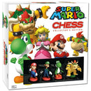 Super Mario Chess Collector's Edition box displaying the themed chess set with iconic Nintendo characters as game pieces. 