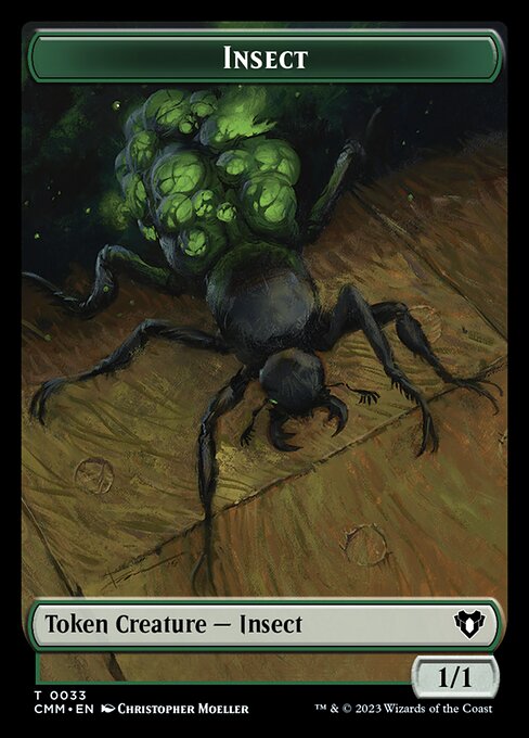 Saproling // Insect Double-Sided Token [Commander Masters Tokens]