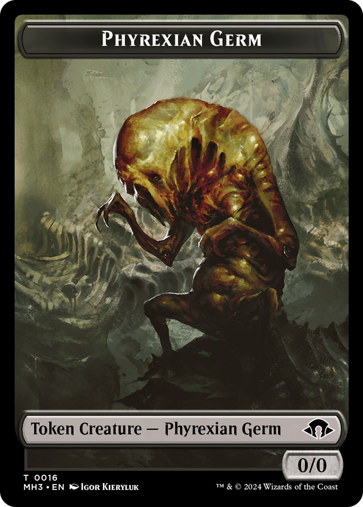 Phyrexian Germ // Spirit (0008) Double-Sided Token [Modern Horizons 3 Tokens]