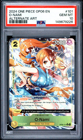 PSA GEM MT 10 O-Nami [Op06-Wings Of The Captain] - 149679226