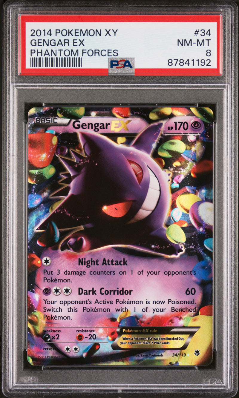 PSA NM-MT 8 Gengar Ex (34/119) [Xy Phantom Forces] - 87841192