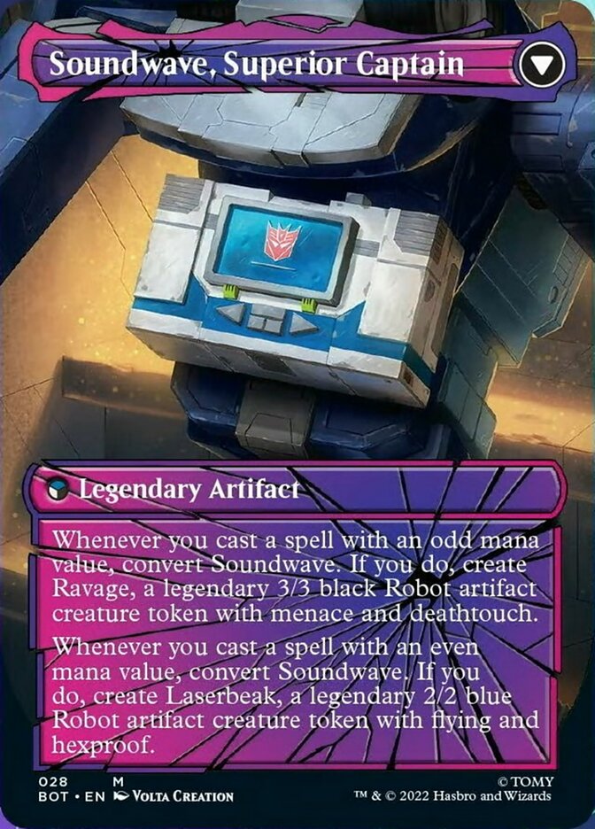 MTG   Steoundwave, Sonic Spy  シャッタード・グラス MTG Soundwave, Sonic Spy *SHATTERED GLASS* BOT Transformers 028 NM