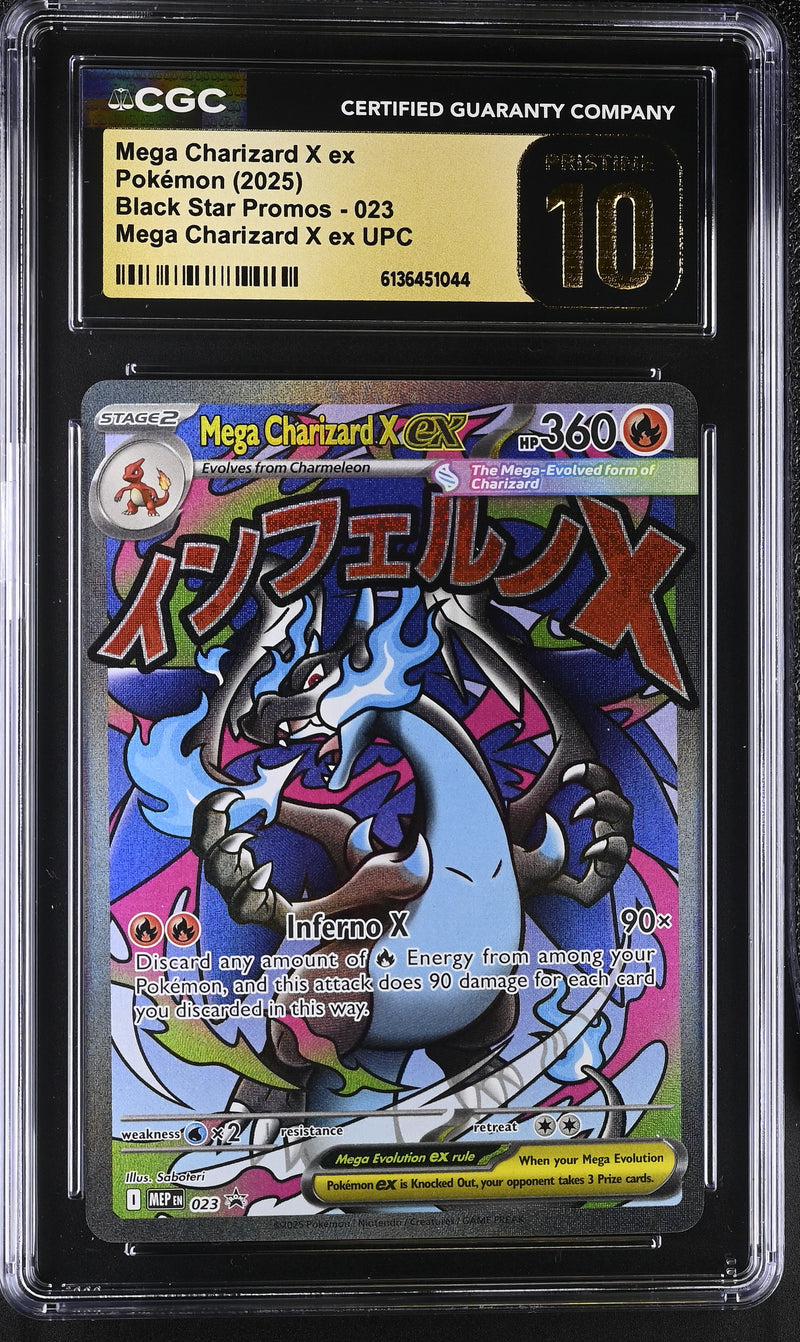 CGC PRISTINE 10 Mega Charizard X ex (023) [Black Star Promos] - 6136451044