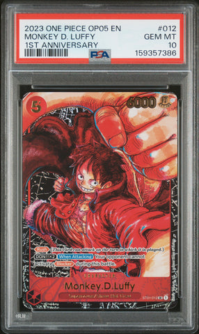 PSA GEM MT 10 Monkey D. Luffy [Op05-Awakening Of The New Era] - 159357386