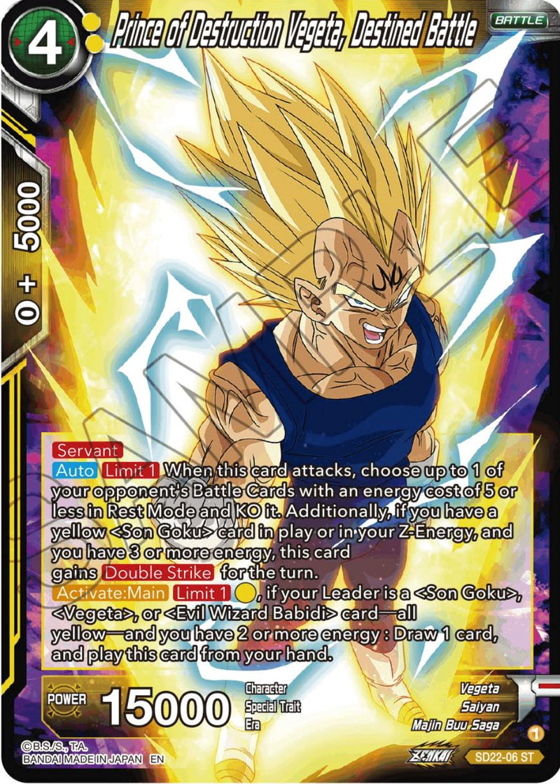 Prince of Destruction Vegeta, Destined Battle (Starter Deck Exclusive) Prince of Destruction Vegeta, Destined Battle (Starter Deck Exclusive)