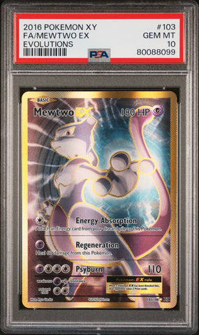 PSA GEM MT 10 Mewtwo Ex (103/108) [Xy Evolutions] - 80088099