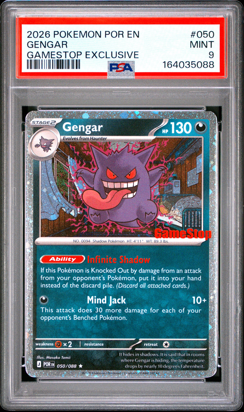 PSA MINT 9 Gengar (050/088) [Por En-Perfect Order] - 164035088