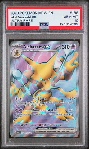 PSA GEM MT 10 Alakazam Ex (188) [Mew En-151] - 124619269