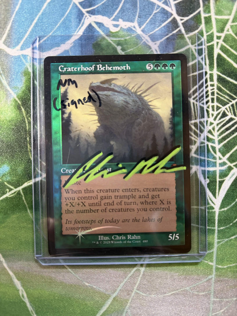Craterhoof Behemoth (Retro Frame) (Signed by Chris Rahn) [Innistrad Remastered]
