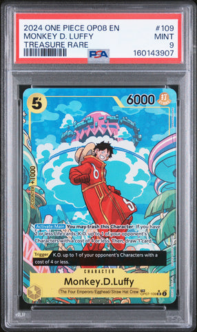 PSA MINT 9 Monkey D. Luffy [Op08-Two Legends] - 160143907