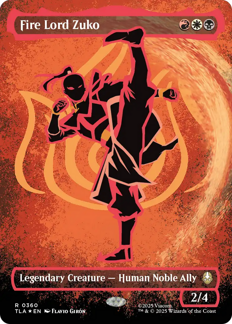 Fire Lord Zuko (Borderless) (Neon Ink Foil) [Avatar: The Last Airbender]
