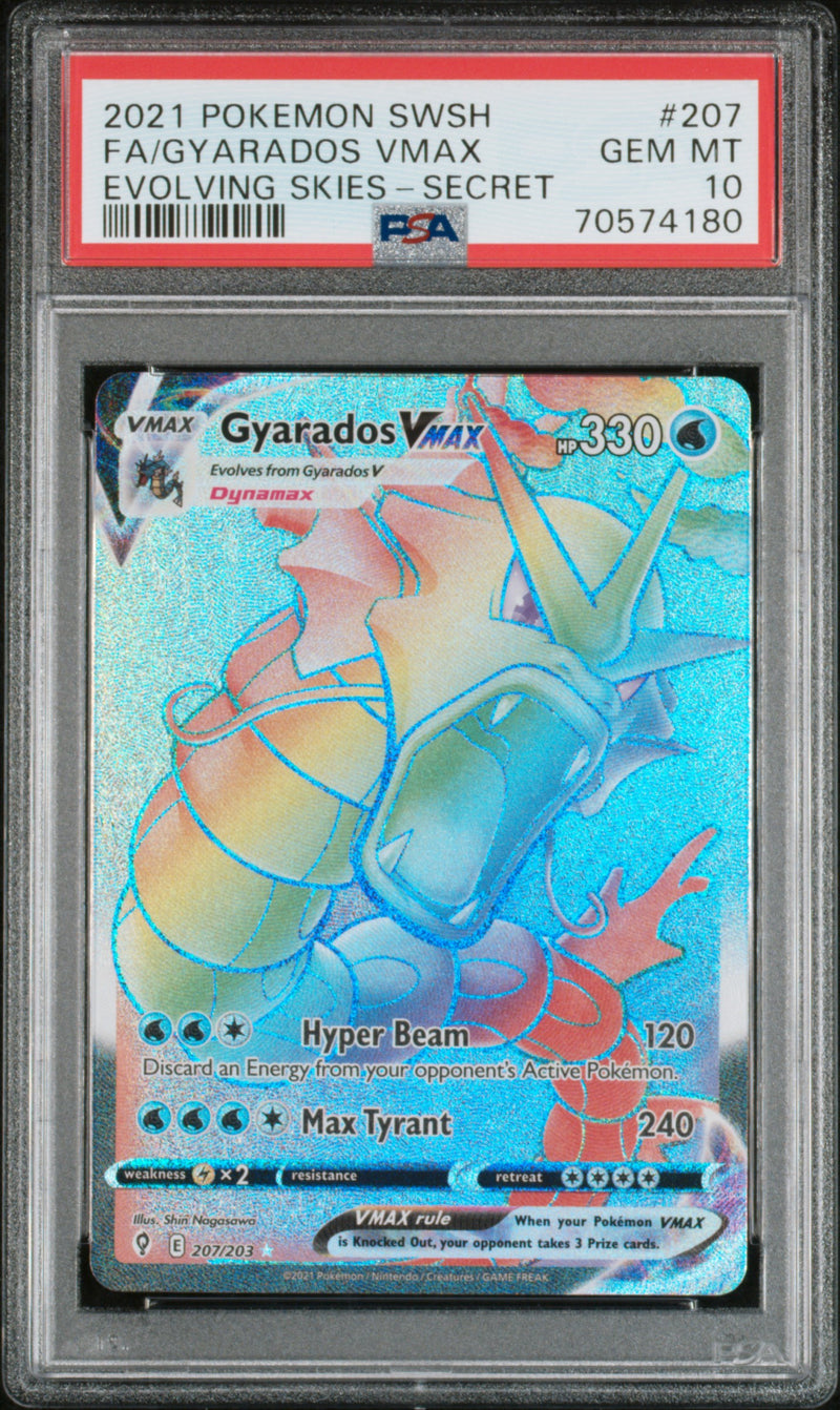 PSA GEM MT 10 Gyarados VMAX (207/203) [Sword & Shield: Evolving Skies] - 70574180