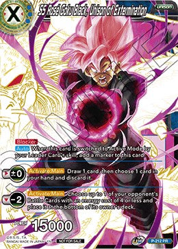 goku black card sleeves SS Rose Goku Black, Unison of Extermination (Gold Stamped) (P-212) [Pr