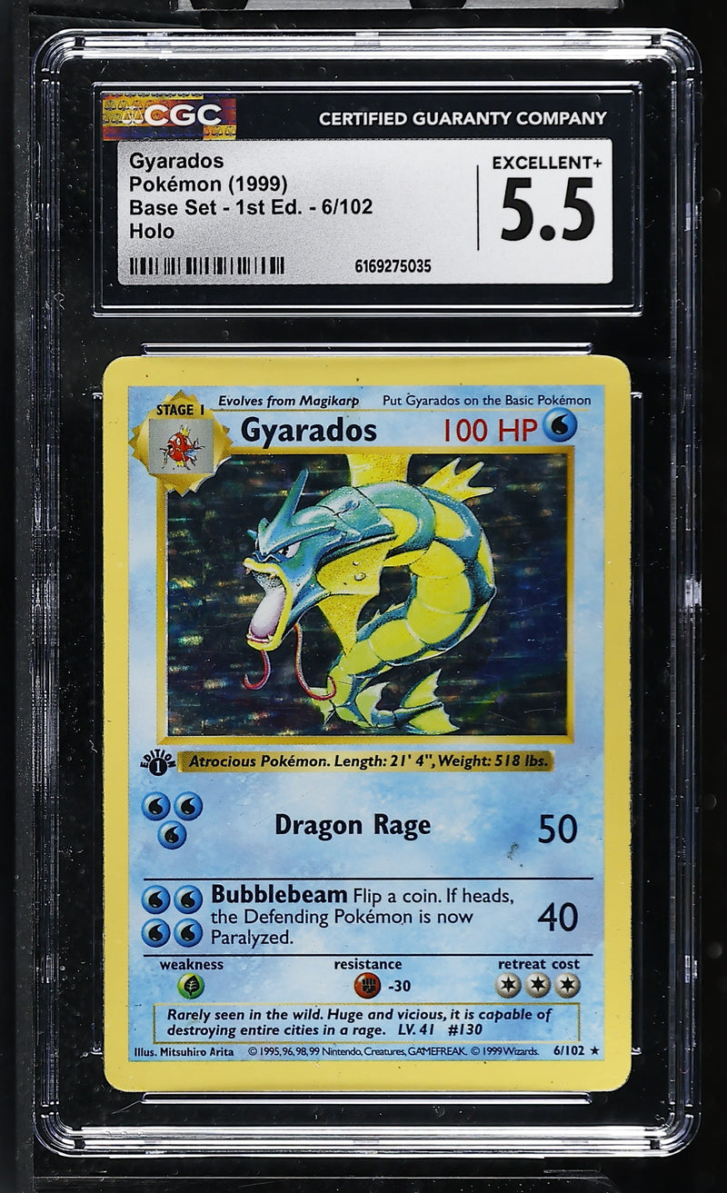 CGC 5.5 Gyarados (6/102) [Base Set - 1st Ed.] - 6169275035