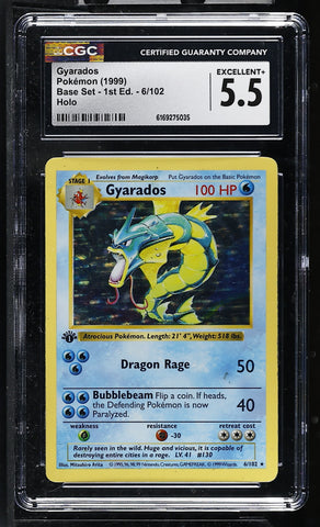 CGC 5.5 Gyarados (6/102) [Base Set - 1st Ed.] - 6169275035