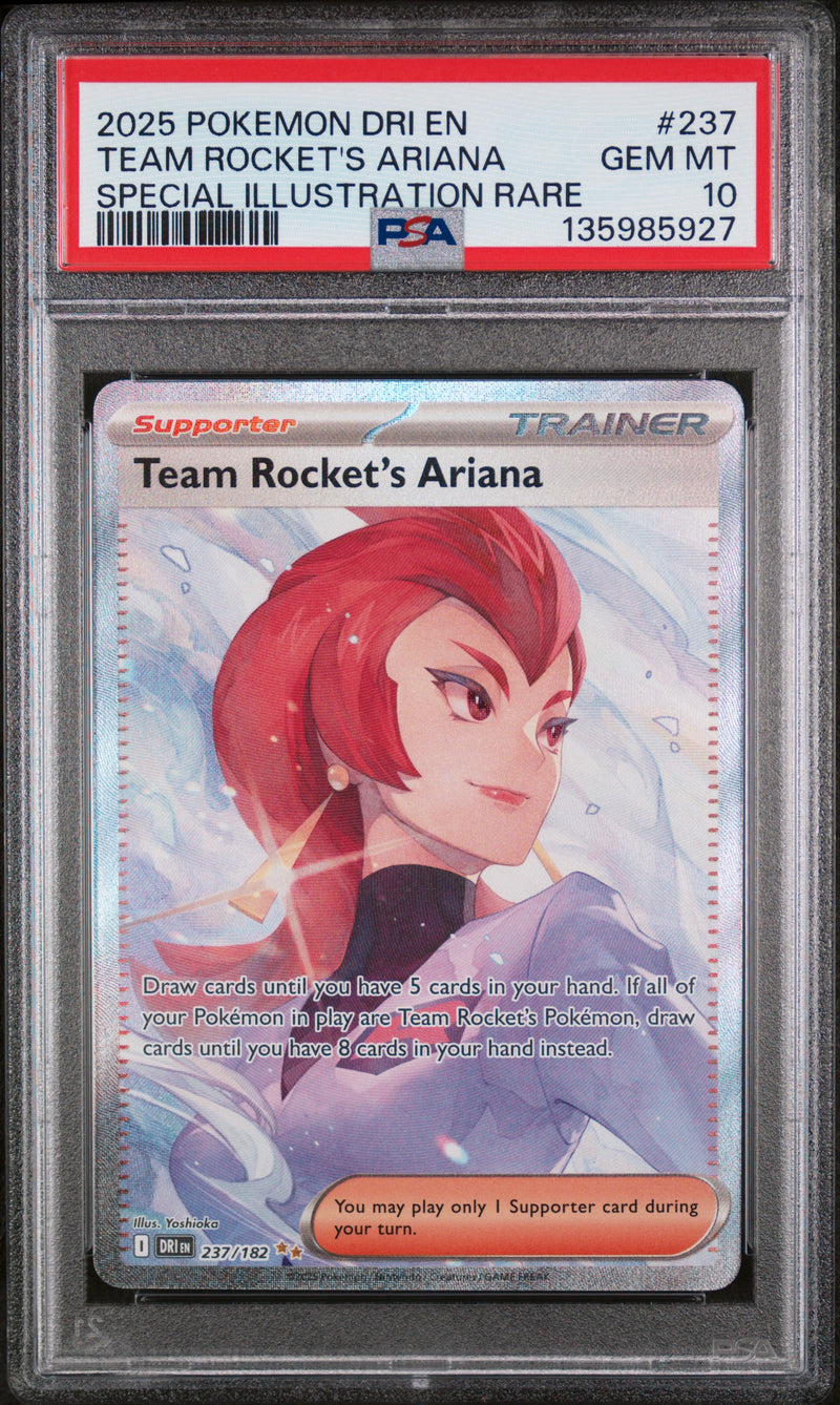 PSA GEM MT 10 Team Rocket'S Ariana (237/182) [Dri En-Destined Rivals] - 135985927