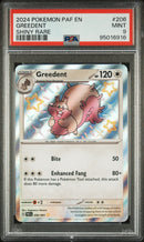 PSA MINT 9 Greedent (206/091) [Paf En-Paldean Fates] - 95016916