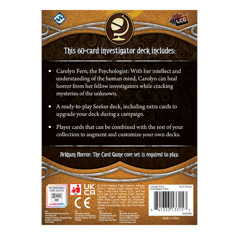 Arkham Horror: The Card Game: Investigator Pack: Carolyn Fern