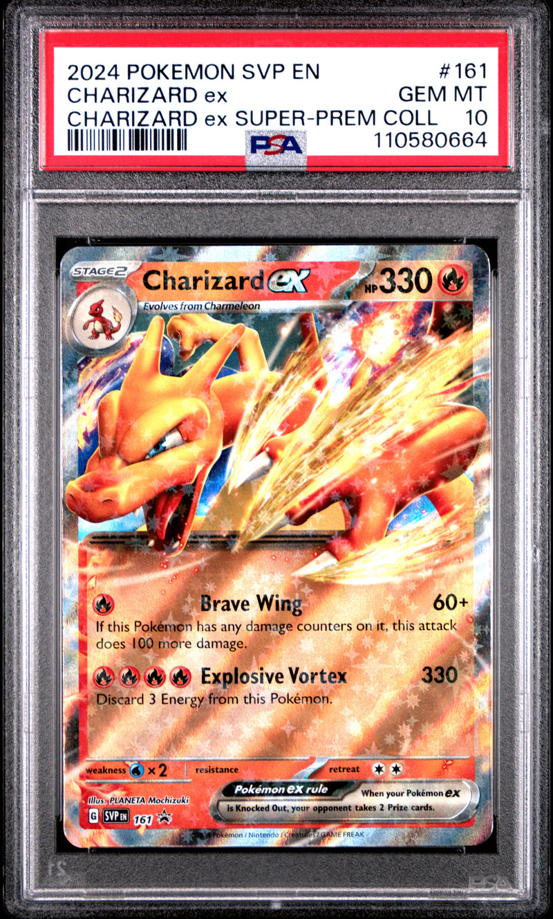 PSA GEM MT 10 Charizard Ex (SVP 161) [Black Star Promo] - 110580664
