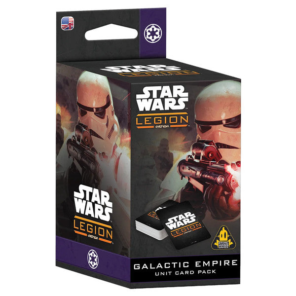 Star Wars Legion Galactic Empire unit card pack packaging on a white background