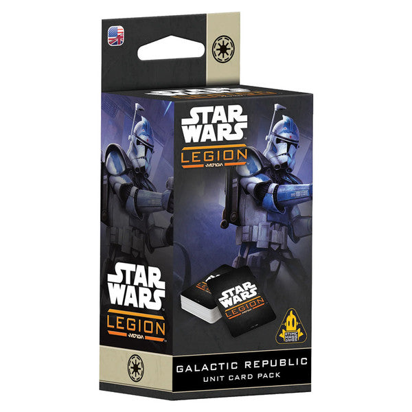 Star Wars Legion Galactic Republic unit card pack packaging on a white background