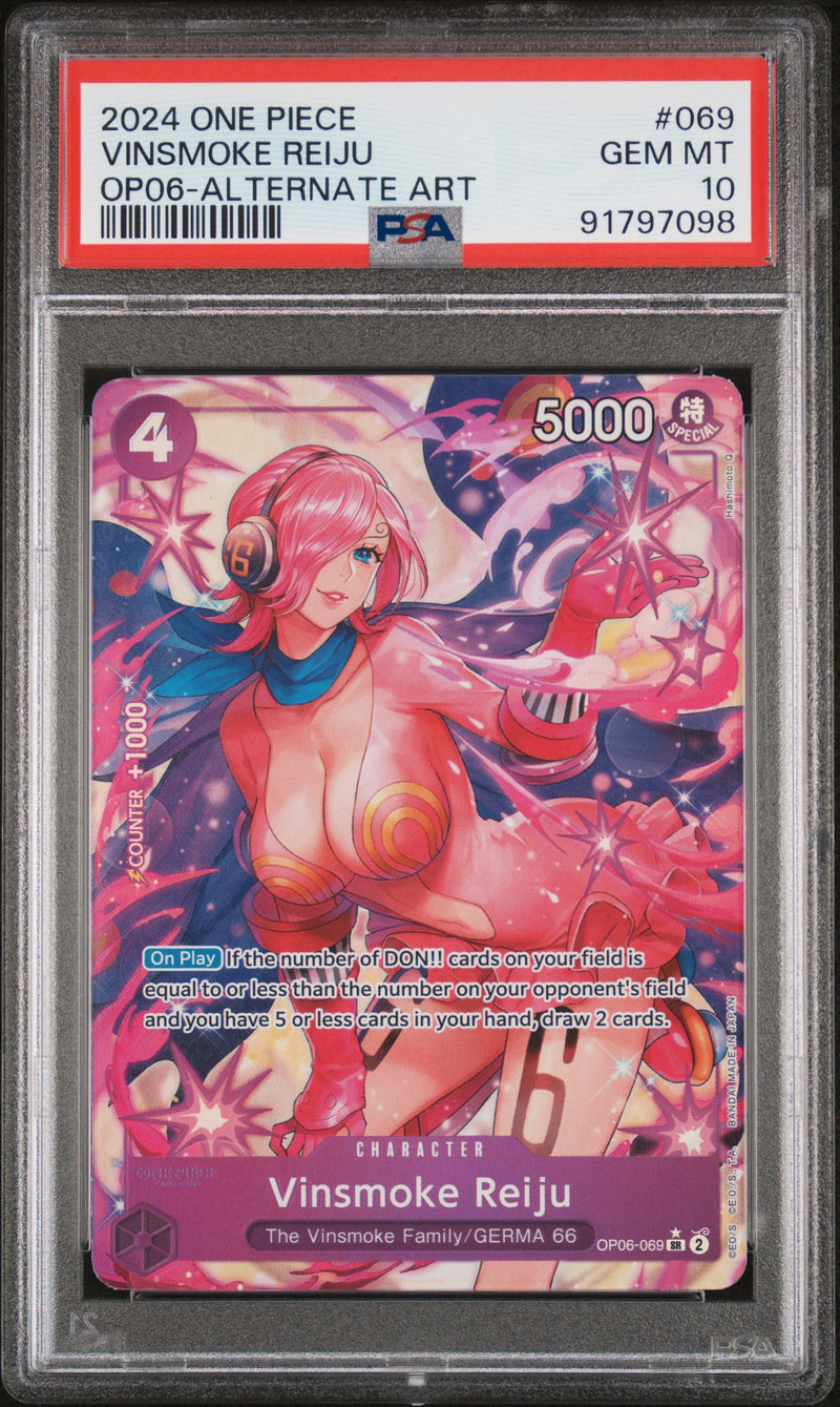 PSA GEM MT 10 Vinsmoke Reiju [Op06-Wings Of The Captain] - 91797098