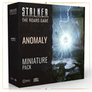 Box art for S.T.A.L.K.E.R. The Board Game: Anomaly Miniature Pack showing a black package with an eerie electrical anomaly visual on the right side. The box features a glowing energy sphere with lightning bolts against a dark background, creating an atmospheric representation of the dangerous anomalies.