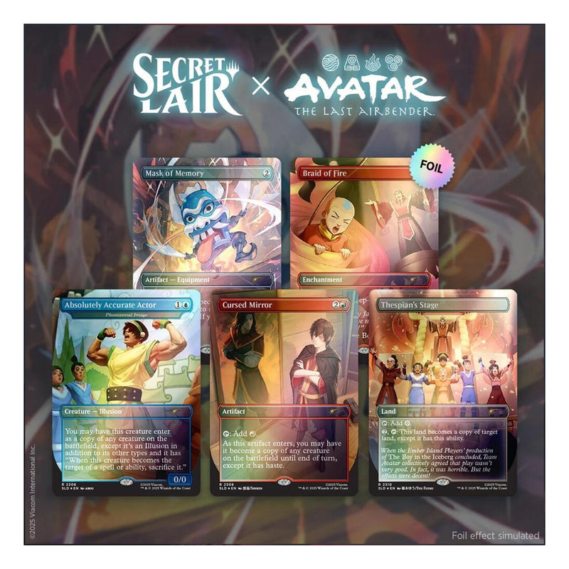 Magic the Gathering: Secret Lair x Avatar The Last Airbender: Ember Island Players - Rainbow Foil Edition