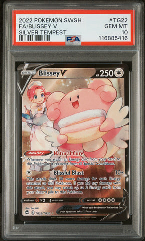 PSA GEM MT 10 Blissey V (TG22/TG30) [Sword & Shield: Silver Tempest] - 116885416