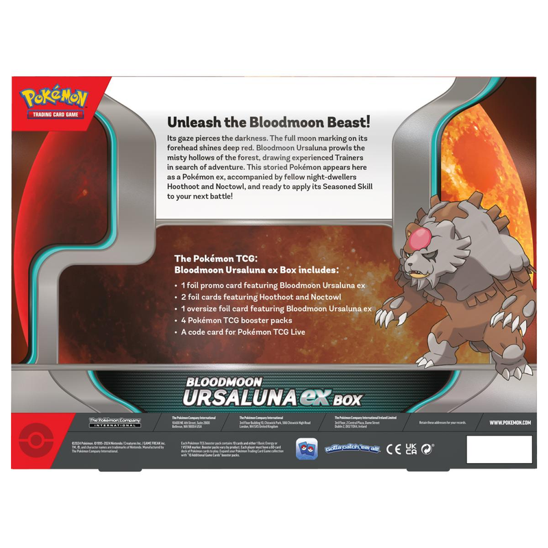 Pokmon TCG: Bloodmoon Ursaluna ex Box Pokmon TCG: Bloodmoon Ursaluna ex Box