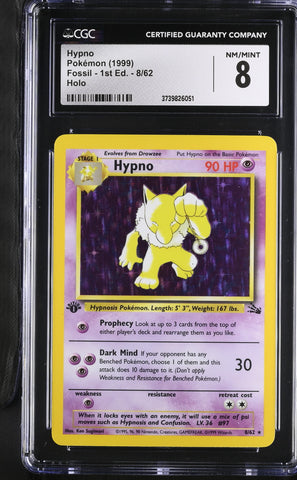 CGC 8 Hypno (8/62) [Fossil 1st Edition] - 3739826051